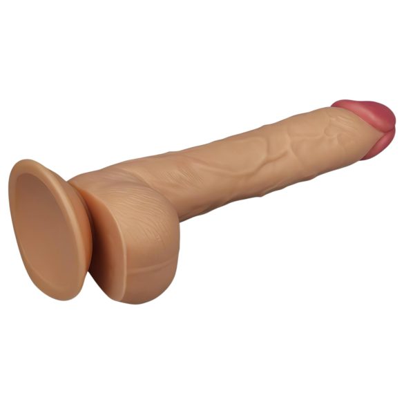 Lovetoy King-Sized - realistinen dildo imukupilla - 25cm luonnollinen