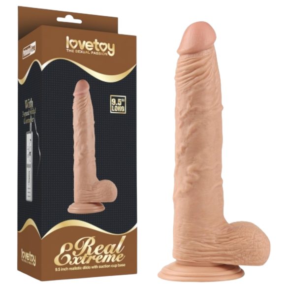 Lovetoy Real Extreme - dildo imukupilla - 24cm