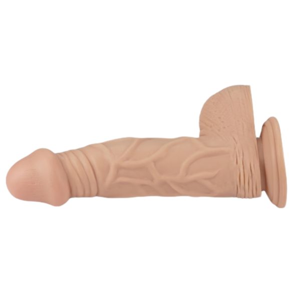 Lovetoy Real Extreme - dildo imukupilla - 23 cm - luonnollinen