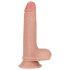 Lovetoy Nature - Aidon tuntuinen tuplakerrosdildo 18 cm (nude)