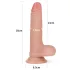 Lovetoy Nature Cock - realistinen kaksikerroksinen dildo 18cm - iho