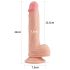 Lovetoy Luonnollinen Dildo 21cm - imukuppi, realistinen nautinnot