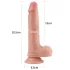 Lovetoy Nature Cock - realistinen kaksikerroksinen dildo - 20cm - nude