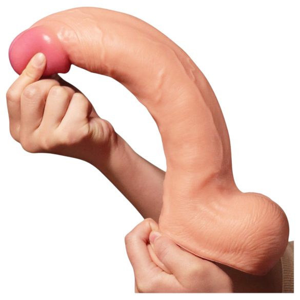 Lovetoy Nature Cock - realistinen kaksikerroksinen dildo - 30cm - luonnollinen