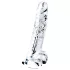 Lovetoy Flawless Clear - dildo imukupilla - 19 cm - läpinäkyvä