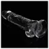 Lovetoy Flawless Clear - dildo imukupilla - 19 cm - läpinäkyvä