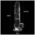 Lovetoy Flawless Clear - dildo imukupilla - 19 cm - läpinäkyvä