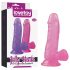 Lovetoy - dildo imukupilla - jelly, 15 cm, pinkki