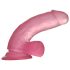 Lovetoy - dildo imukupilla - jelly, 15 cm, pinkki