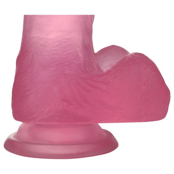 Lovetoy - dildo imukupilla - jelly, 15 cm, pinkki