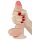 Lovetoy Sliding-Skin - kaksikerroksinen dildo - 18 cm - luonnollinen