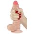 Lovetoy Sliding-Skin - kaksikerroksinen dildo - 18 cm (luonnollinen)