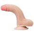 Lovetoy Sliding-Skin - kaksikerroksinen dildo - 18 cm - luonnollinen