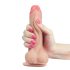 Lovetoy Sliding-Skin - kaksikerroksinen dildo - 18 cm - luonnollinen