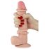 Lovetoy Sliding-Skin - realistinen kaksikerroksinen dildo - 21 cm - iho