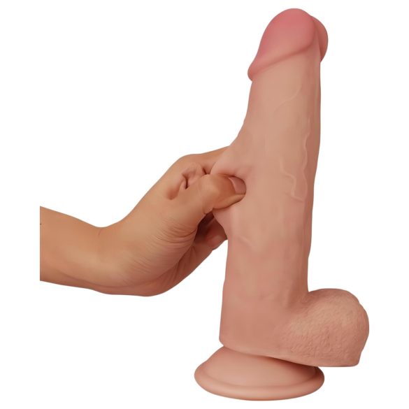 Lovetoy Sliding-Skin - realistinen kaksikerroksinen dildo - 21 cm - iho