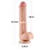 Lovetoy - kaksikerroksinen dildo - realistinen iho - 23 cm - vaalea