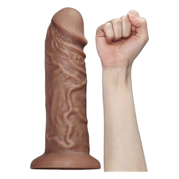 Lovetoy Chubby - imukupilla varustettu luonnollinen dildo - 25cm (nude)