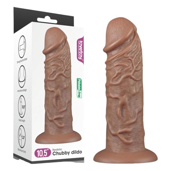 Lovetoy Chubby - imukupilla varustettu luonnollinen dildo - 25cm (nude)