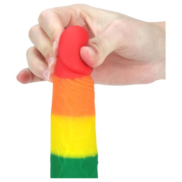 Lovetoy Prider - realistinen dildo - 19 cm - sateenkaari
