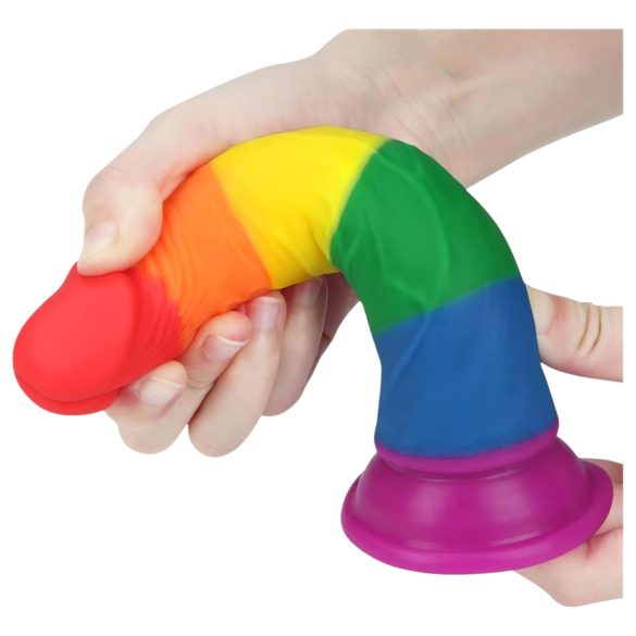 Lovetoy Prider - realistinen dildo - 19 cm - sateenkaari