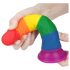 Lovetoy Prider - realistinen dildo - 19 cm - sateenkaari