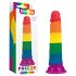 Lovetoy Prider - realistinen dildo - 19 cm - sateenkaari