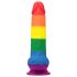 Lovetoy Prider - realistinen pallillinen dildo - 20cm - sateenkaari