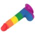 Lovetoy Prider - aidon tuntuinen dildo, sateenkaari, 20cm