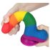 Lovetoy Prider - aidon tuntuinen dildo, sateenkaari, 20cm