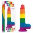 Lovetoy Prider - aidon tuntuinen dildo, sateenkaari, 20cm