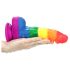 Lovetoy Prider - realistinen silikonidildo - 19cm (sateenkaari)