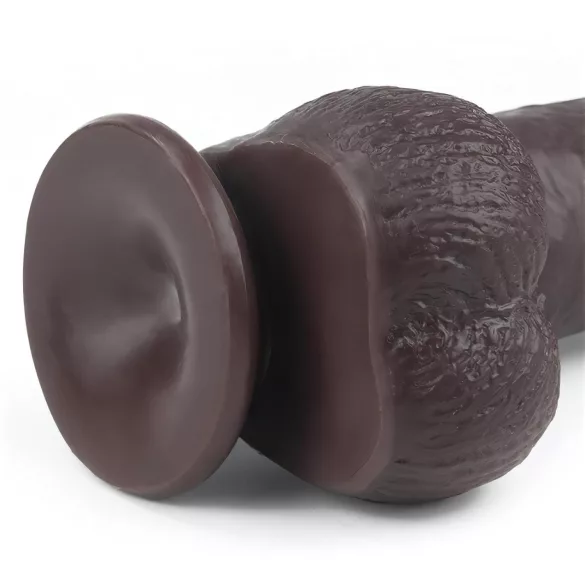 Lovetoy - kaksikerroksinen dildo - 23 cm - ruskea