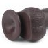 Lovetoy Sliding-Skin - kaksikerroksinen dildo - 23cm (ruskea)
