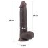 Lovetoy Sliding-Skin - kaksikerroksinen dildo - 23cm (ruskea)