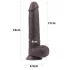 Lovetoy - kaksikerroksinen dildo - 23 cm - ruskea
