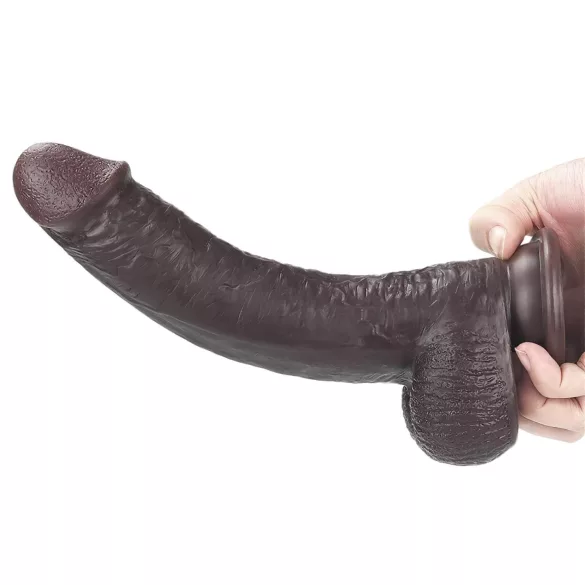 Lovetoy - kaksikerroksinen dildo - 23 cm - ruskea