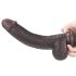 Lovetoy Sliding-Skin - kaksikerroksinen dildo - 23cm (ruskea)