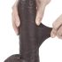 Lovetoy Sliding-Skin - kaksikerroksinen dildo - 23cm (ruskea)