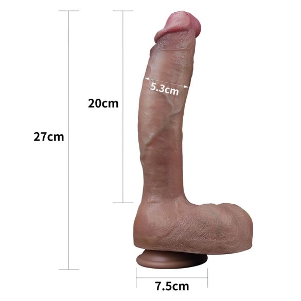 Lovetoy Luonnollinen Kaksikerroksinen Dildo - 26cm (nude)