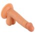 Mr. Rude - aidon tuntuinen imukuppidildo kiveksillä, 17 cm (nude)