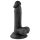 Mr. Rude - Imukupilla varustettu, aidontuntuinen musta dildo 17cm