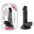 Mr. Rude - Imukupilla varustettu, aidontuntuinen musta dildo 17cm