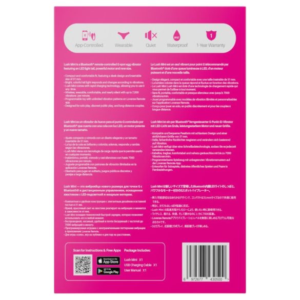 Lovense - vibraatiomuna - ohjattava, älyominaisuus - pinkki