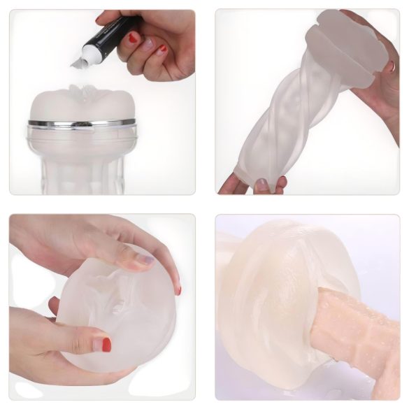 Tracy's Dog Crystal - realistinen tekovagina mastubaattori - läpinäkyvä