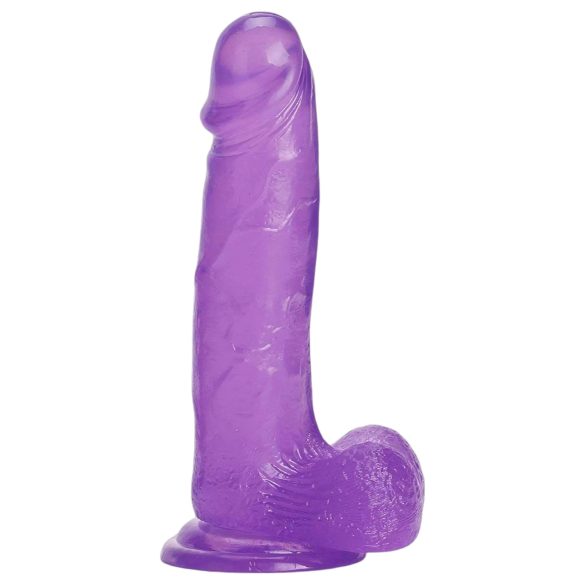 Tracy's Dog - dildo tapadukupilla ja kiveksillä - jelly lila 20 cm