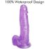 Tracy's Dog - dildo tapadukupilla ja kiveksillä - jelly lila 20 cm