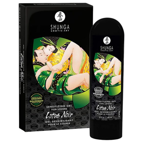 Shunga Lotus Noir - unisex stimuloiva geeli (60ml)