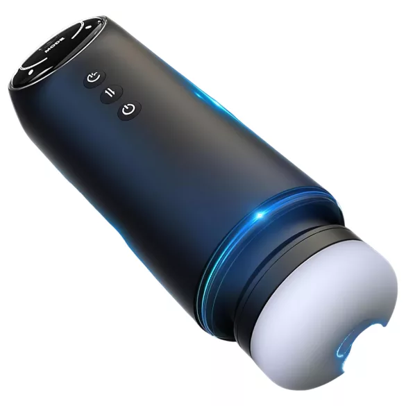 Leopard - masturbaattori ylös-alas liike, imevä, vibraatio - musta