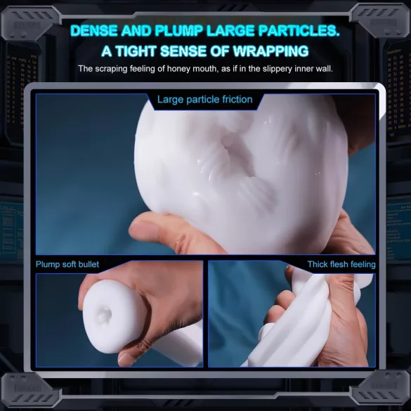 Leopard - masturbaattori ylös-alas liike, imevä, vibraatio - musta